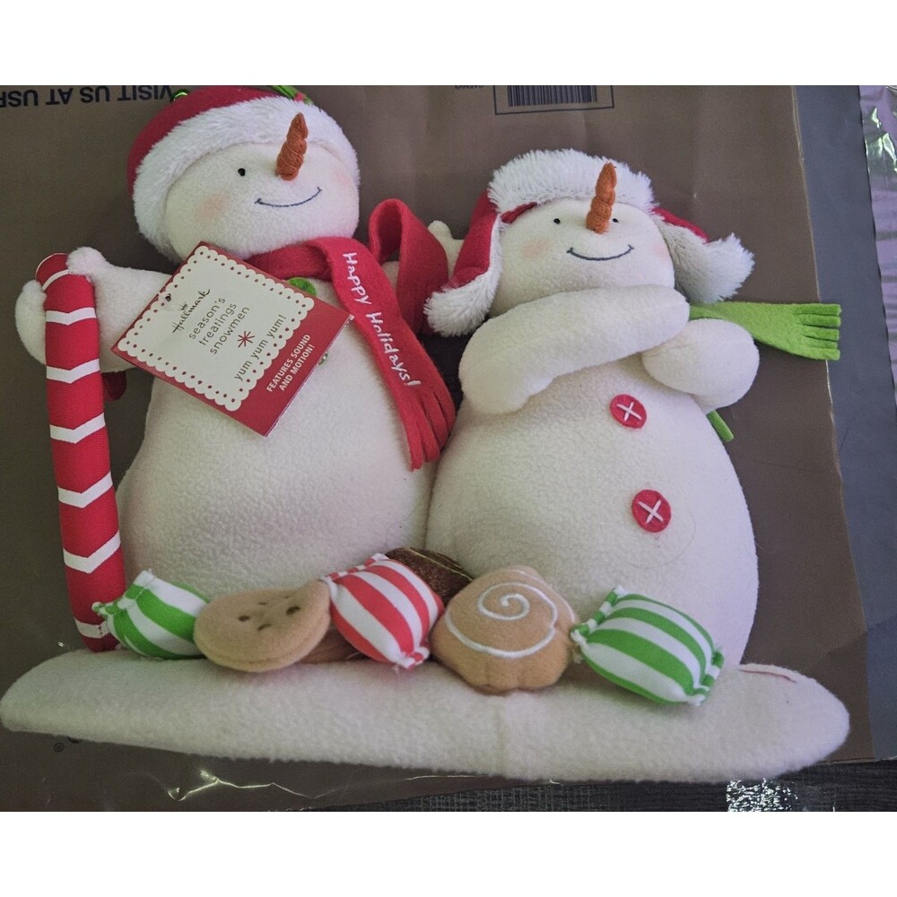 2008 Hallmark Seasons Treatings Snowman Jingle Pals Music Sings Motion New